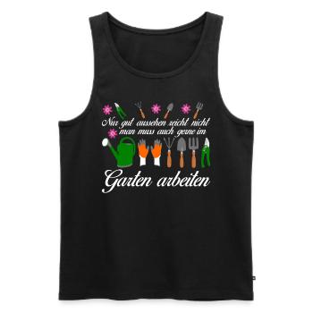 Garten Galabau Galabauer Gärtner - Männer Premium Bio Tank Top - Schwarz - Vorne - Michal (187cm)