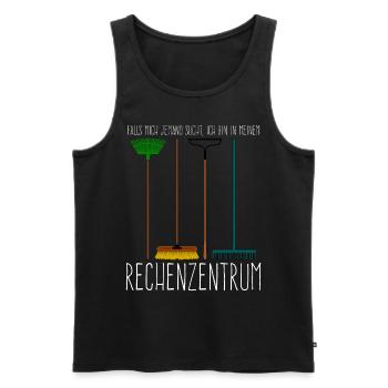 Galabauer Rechenzentrum Gärtner Galabau - Männer Premium Bio Tank Top - Schwarz - Vorne - Michal (187cm)