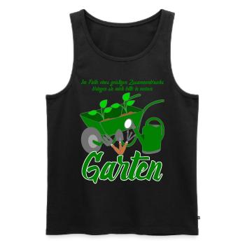 Galabauer Garten Gärtner Galabau - Männer Premium Bio Tank Top - Schwarz - Vorne - Michal (187cm)