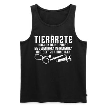 Tierarzt Tiermedizin Tierärztin - Männer Premium Bio Tank Top - Schwarz - Vorne - Michal (187cm)