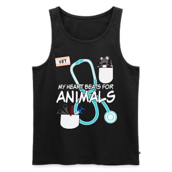 Veterinarian Veterinary Veterinary Medicine - Men's Premium Organic Tank Top - black - Front - AI Model Male 178 light (178cm)