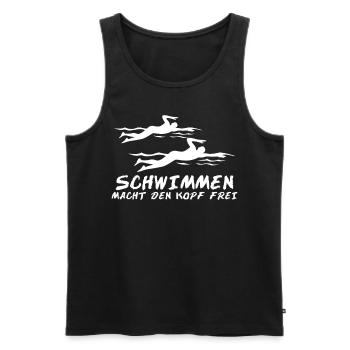 Schwimmtrainer Schwimmen Schwimmer - Männer Premium Bio Tank Top - Schwarz - Vorne - AI Model Male 178 light (178cm)