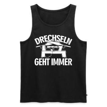 Drechseln Drechselbank Drechsler - Männer Premium Bio Tank Top - Schwarz - Vorne - Michal (187cm)