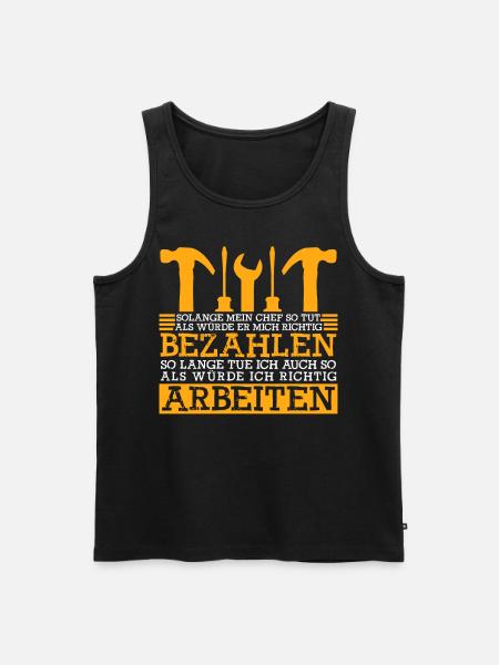 Handwerker Witz Handwerk - Männer Premium Bio Tank Top - Schwarz