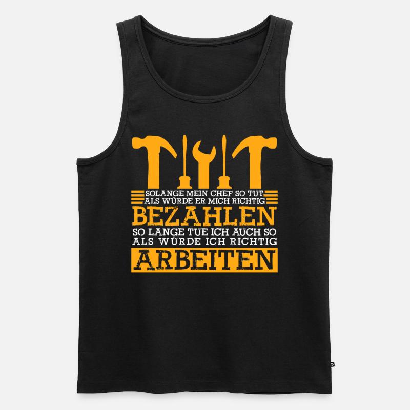 Handwerker Witz Handwerk - Männer Premium Bio Tank Top - Schwarz
