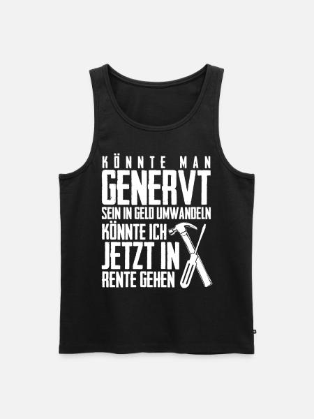 Genervter Handwerker Handwerk - Männer Premium Bio Tank Top - Schwarz