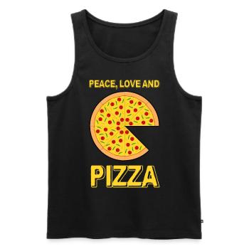 Pizza Quote Pizza Baker Pizzaria - Men's Premium Organic Tank Top - black - Front - AI Model Male 178 light (178cm)