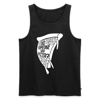 Pizza Pizza Baker Quote Pizzaria - Men's Premium Organic Tank Top - black - Front - AI Model Male 178 light (178cm)