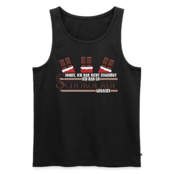 Schokolade Vollmilchschokolade - Männer Premium Bio Tank Top - Schwarz - Vorne - Michal (187cm)
