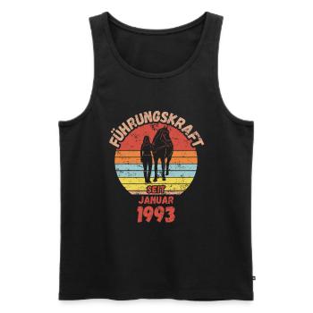 Führungskraft Reiten Geburtstag Januar 1993 - Männer Premium Bio Tank Top - Schwarz - Vorne - Michal (187cm)