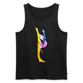Turnen RSG Turnerin Gymnastics - Männer Premium Bio Tank Top - Schwarz - Vorne - AI Model Male 178 light (178cm)