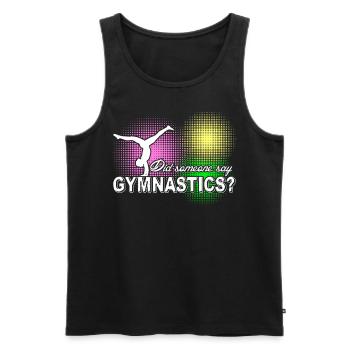 Gymnastics - Männer Premium Bio Tank Top - Schwarz - Vorne - Michal (187cm)