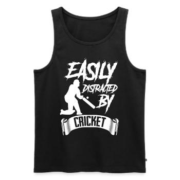 Cricket Cricketers Balle de cricket - Débardeur bio Premium Homme - noir - Devant - Michal (187cm)