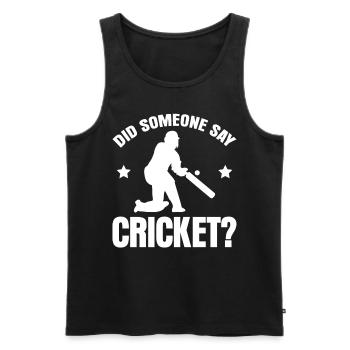 Cricket Cricket team Cricketers - Men's Premium Organic Tank Top - black - Front - AI Model Male 178 light (178cm)