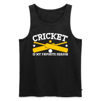Cricket Season Cricketschläger - Männer Premium Bio Tank Top - Schwarz - Vorne - Michal (187cm)