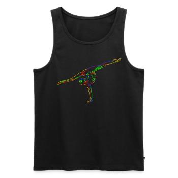 Rhythmic Gymnastics RSG - Männer Premium Bio Tank Top - Schwarz - Vorne - AI Model Male 178 light (178cm)