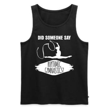 Gymnastics Rhythmische Sportgymnastik - Männer Premium Bio Tank Top - Schwarz - Vorne - Michal (187cm)