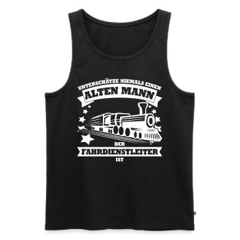 Fahrdienstleiter Züge Zugführer Zug - Männer Premium Bio Tank Top - Schwarz - Vorne - AI Model Male 178 light (178cm)