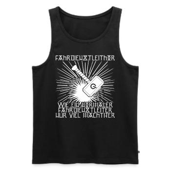Fahrdienstleiter Zugführer Zuge Züge - Männer Premium Bio Tank Top - Schwarz - Vorne - AI Model Male 178 light (178cm)