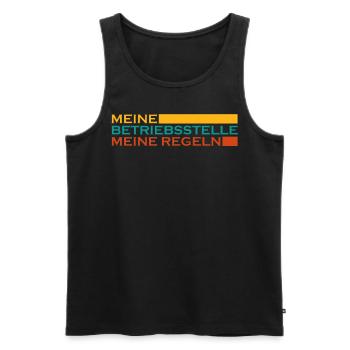 Fahrdienstleiter Witz Betriebsstelle - Männer Premium Bio Tank Top - Schwarz - Vorne - AI Model Male 178 light (178cm)