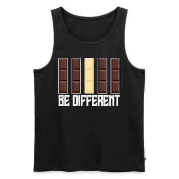 Chocolate Be different Chocolate - Men's Premium Organic Tank Top - black - Front - AI Model Male 178 light (178cm)