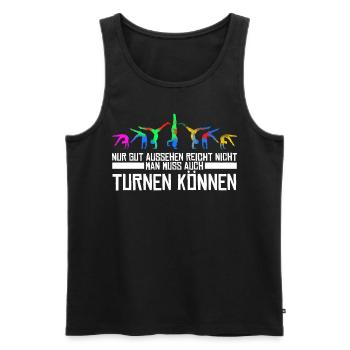 Turnen Turnerin Gymnastik - Männer Premium Bio Tank Top - Schwarz - Vorne - Michal (187cm)