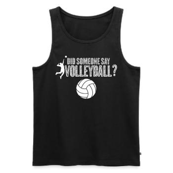 Volleyball Spruch Volleyballer - Männer Premium Bio Tank Top - Schwarz - Vorne - Michal (187cm)