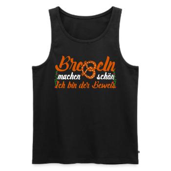Brezeln Bayern Bretzel - Männer Premium Bio Tank Top - Schwarz - Vorne - Michal (187cm)