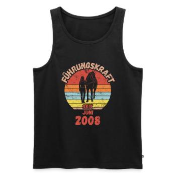 Führungskraft Reiten Geburtstag Juni 2008 - Männer Premium Bio Tank Top - Schwarz - Vorne - Michal (187cm)