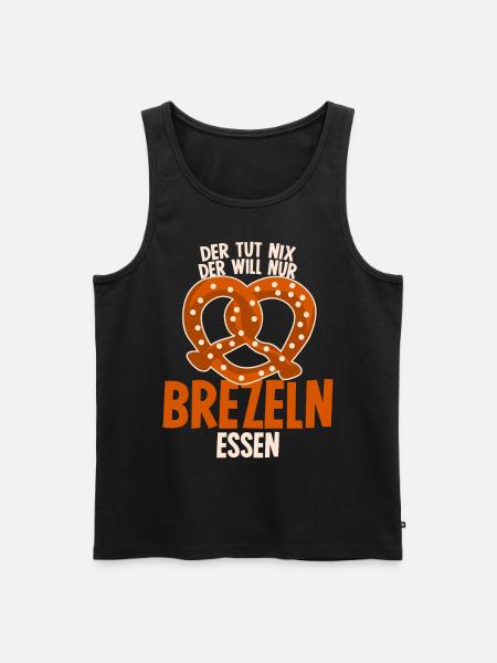 Brezeln essen Bretzel - Männer Premium Bio Tank Top - Schwarz