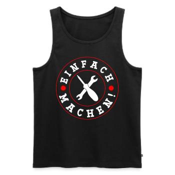 Heimwerker Einfach machen Heimwerken - Männer Premium Bio Tank Top - Schwarz - Vorne - AI Model Male 178 light (178cm)
