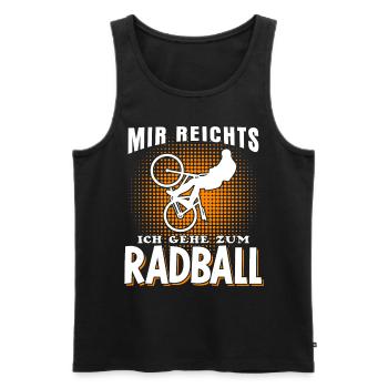 Radball Mir reichts Radballer - Männer Premium Bio Tank Top - Schwarz - Vorne - AI Model Male 178 light (178cm)