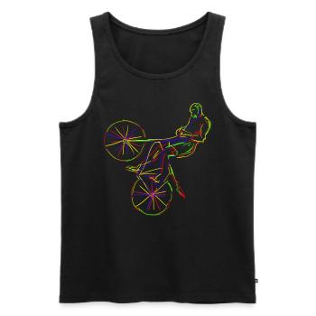 Radball Rad Radballer - Männer Premium Bio Tank Top - Schwarz - Vorne - AI Model Male 178 light (178cm)