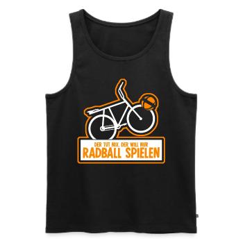 Radball Der tut nix Radballer - Männer Premium Bio Tank Top - Schwarz - Vorne - AI Model Male 178 light (178cm)