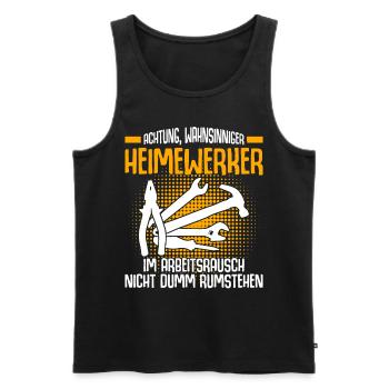 Heimwerker DIY Heimwerken - Männer Premium Bio Tank Top - Schwarz - Vorne - AI Model Male 178 light (178cm)
