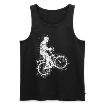 Radball Regentropfen Radballer - Männer Premium Bio Tank Top - Schwarz - Vorne - AI Model Male 178 light (178cm)