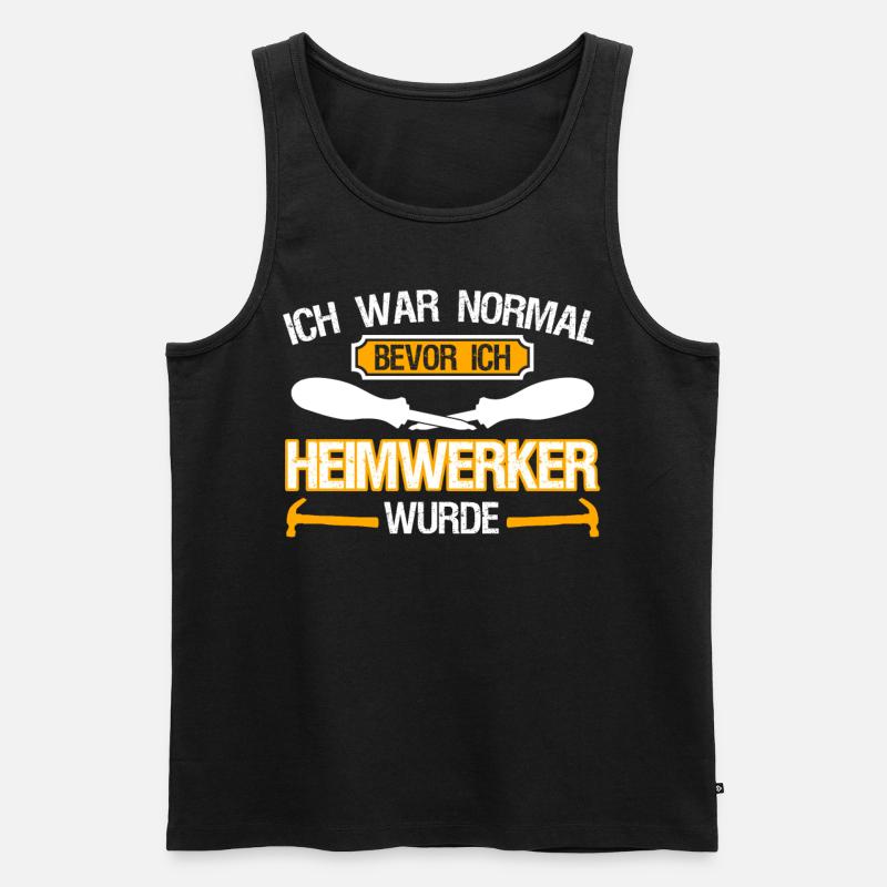 Heimwerker Witz Heimwerken - Männer Premium Bio Tank Top - Schwarz