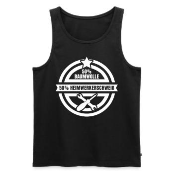 Heimwerker Schweiß Heimwerken - Männer Premium Bio Tank Top - Schwarz - Vorne - AI Model Male 178 light (178cm)