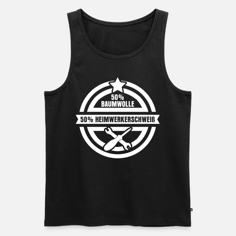 Heimwerker Schweiß Heimwerken - Männer Premium Bio Tank Top - Schwarz