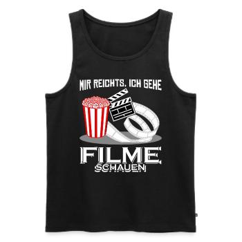Heimkino Filme Filmabend Kinofilme Kino - Männer Premium Bio Tank Top - Schwarz - Vorne - AI Model Male 178 light (178cm)