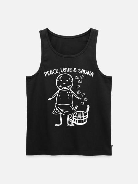 Saunieren Sauna - Men's Premium Organic Tank Top - black