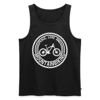 VTT VTT vététistes - Débardeur bio Premium Homme - noir - Devant - AI Model Male 178 light (178cm)