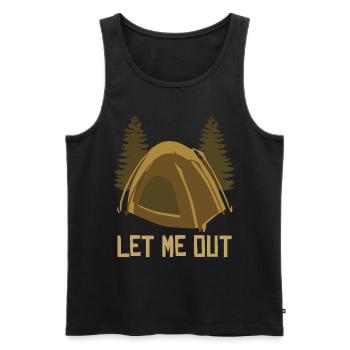 Camping Camping Tente extérieure Camping - Débardeur bio Premium Homme - noir - Devant - Michal (187cm)