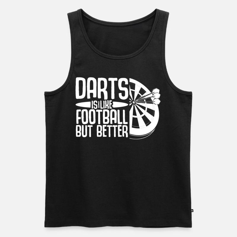 Darts Dartboard Dart - Männer Premium Bio Tank Top - Schwarz