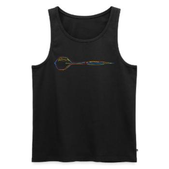 Darts Dartpfeil Dart - Men's Premium Organic Tank Top - black - Front - Michal (187cm)