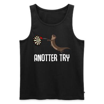 Darts Otter Dartpfeil Dart - Men's Premium Organic Tank Top - black - Front - Michal (187cm)