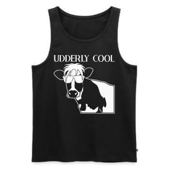 Kuh Bauer Bauernhof Kalb Kälbchen Kühe - Männer Premium Bio Tank Top - Schwarz - Vorne - Michal (187cm)