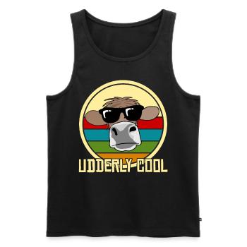 Cow Farmer Calf Farm Calf Cows - Men's Premium Organic Tank Top - black - Front - AI Model Male 178 light (178cm)