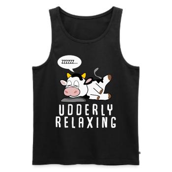 Cow Farmer Calf Sleeping Calves Cows - Men's Premium Organic Tank Top - black - Front - AI Model Male 178 light (178cm)