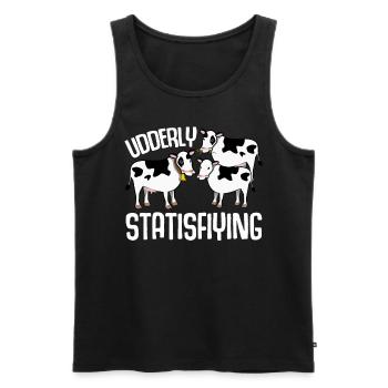 Cow Calf Farmer Farmer Cows - Men's Premium Organic Tank Top - black - Front - AI Model Male 178 light (178cm)